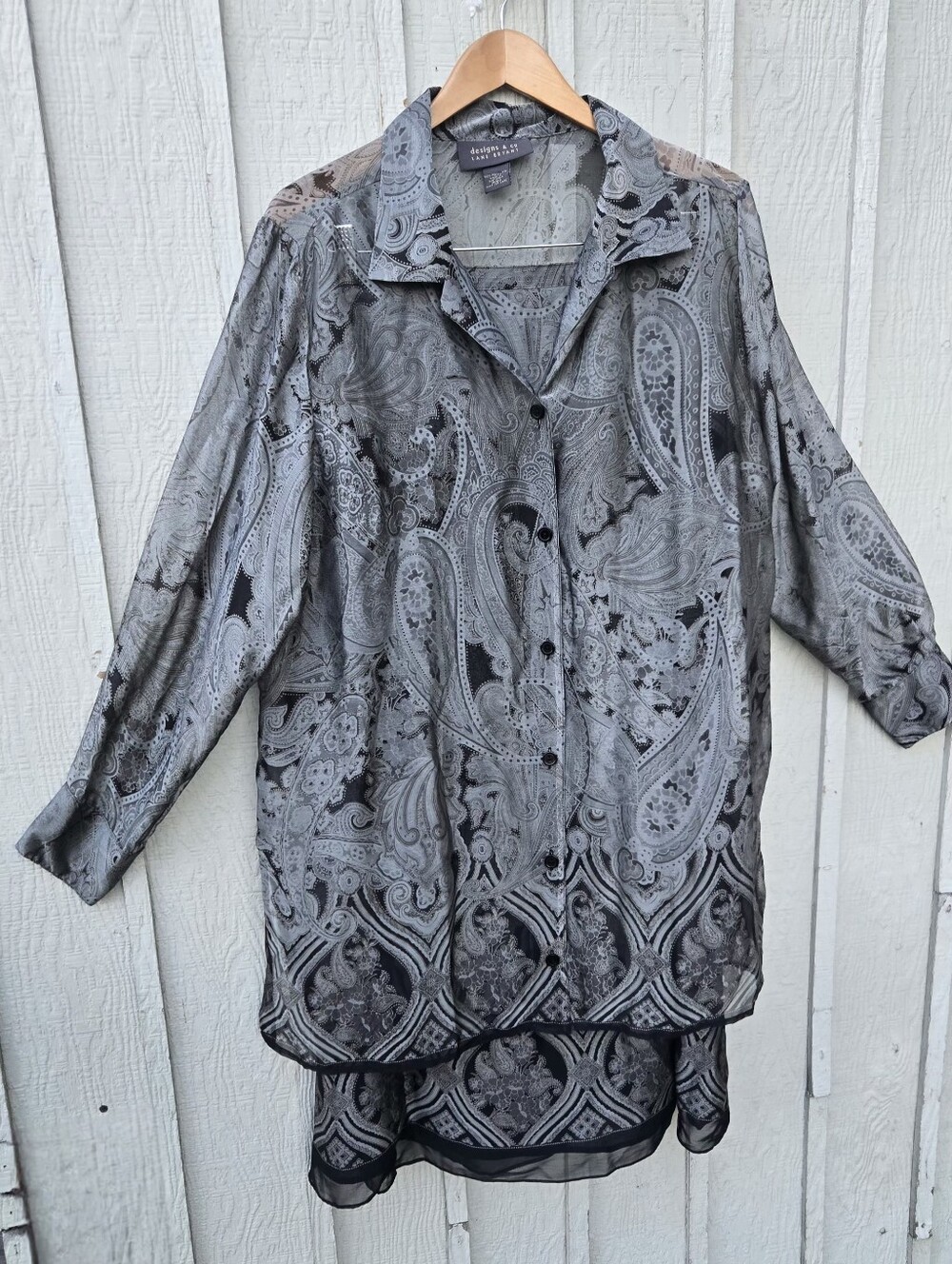 VTG Lane Bryant Paisley 2pc Skirt Blouse Set 18/20